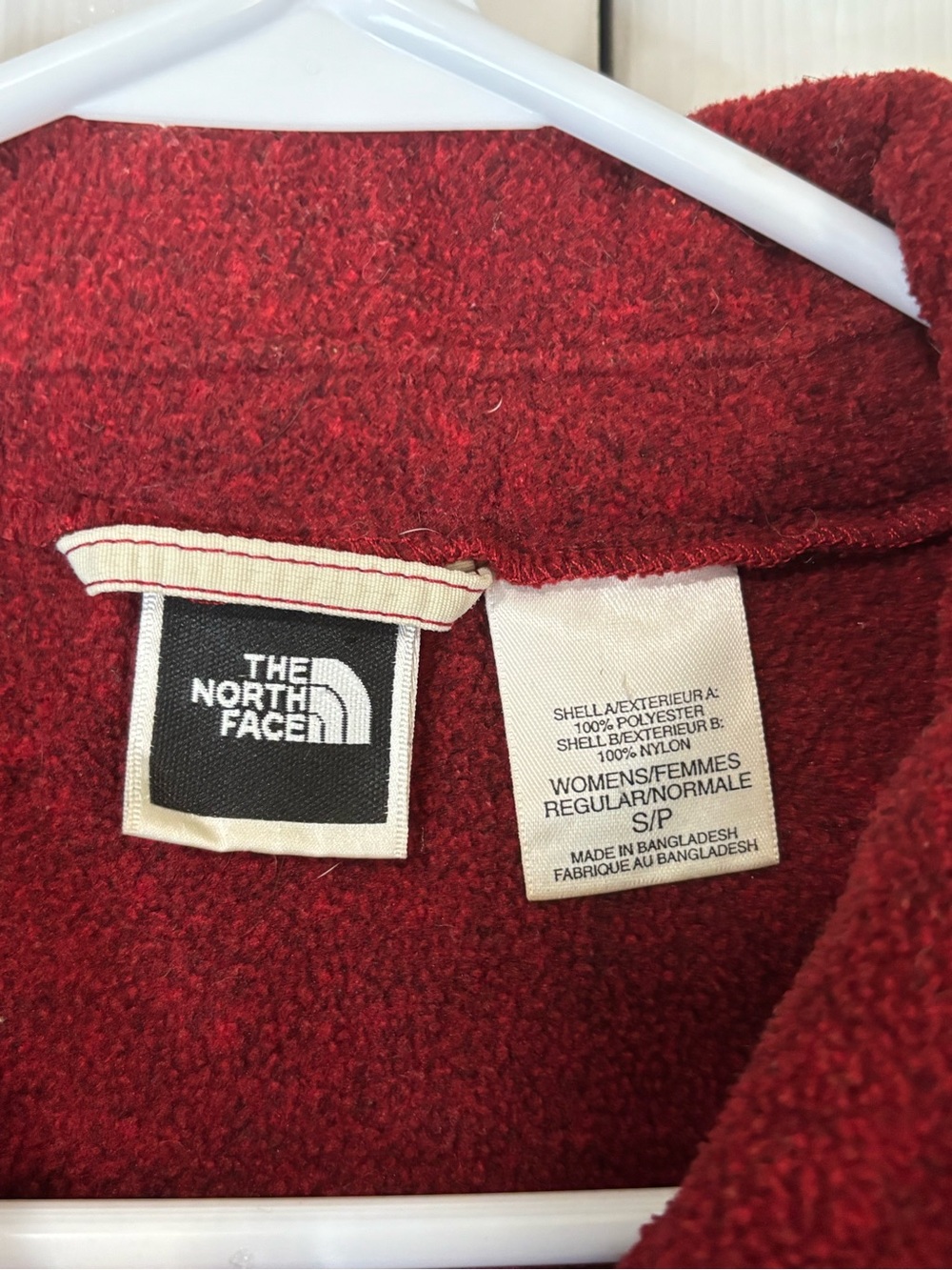The North Face Women’s Red Full‑Zip Teddy Fleece Jacket Sz Small VGUC - Picture 2 of 4